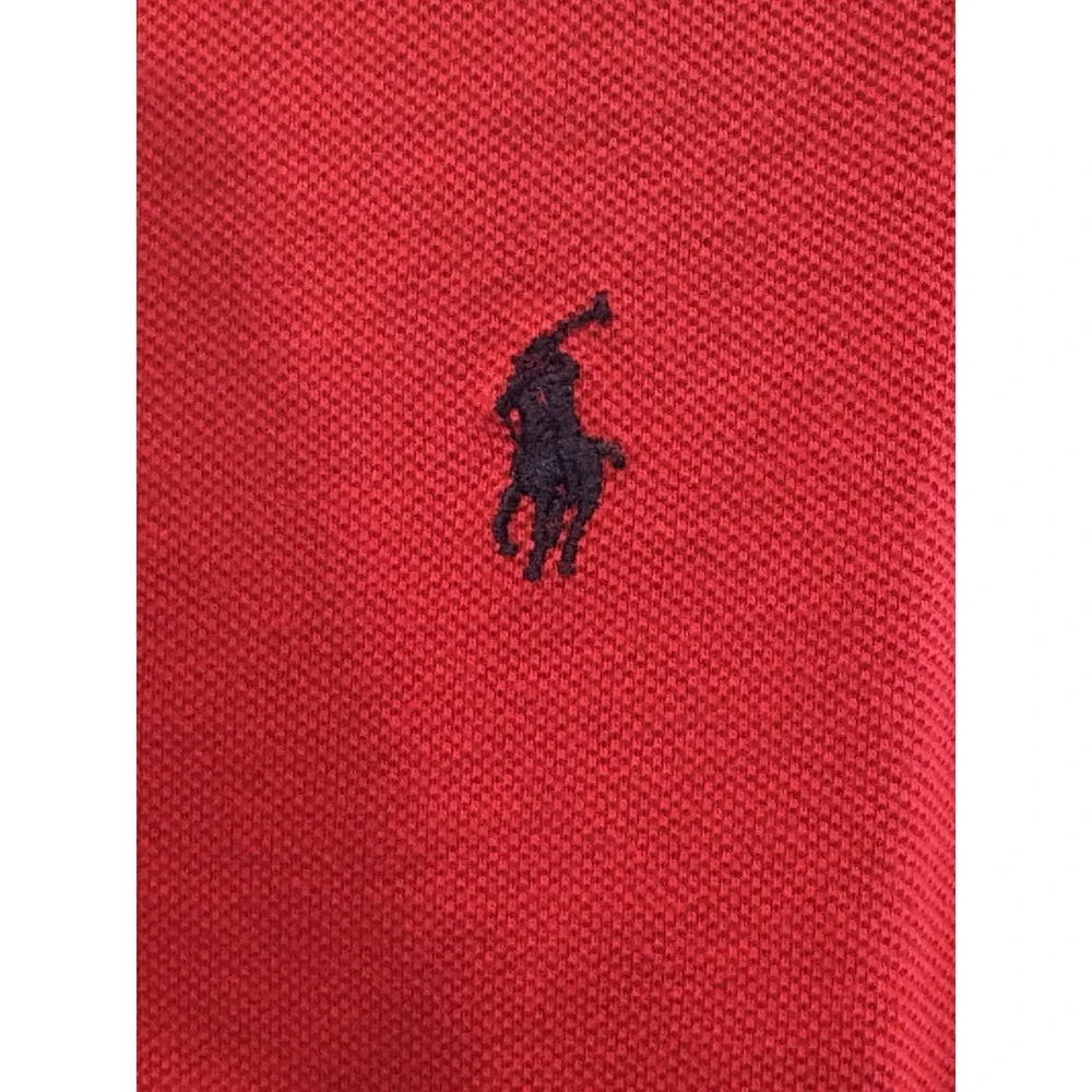 Ralph Lauren Ladies Sleeveless Polo Shirt Pony Logo Embroidery Red M Japan